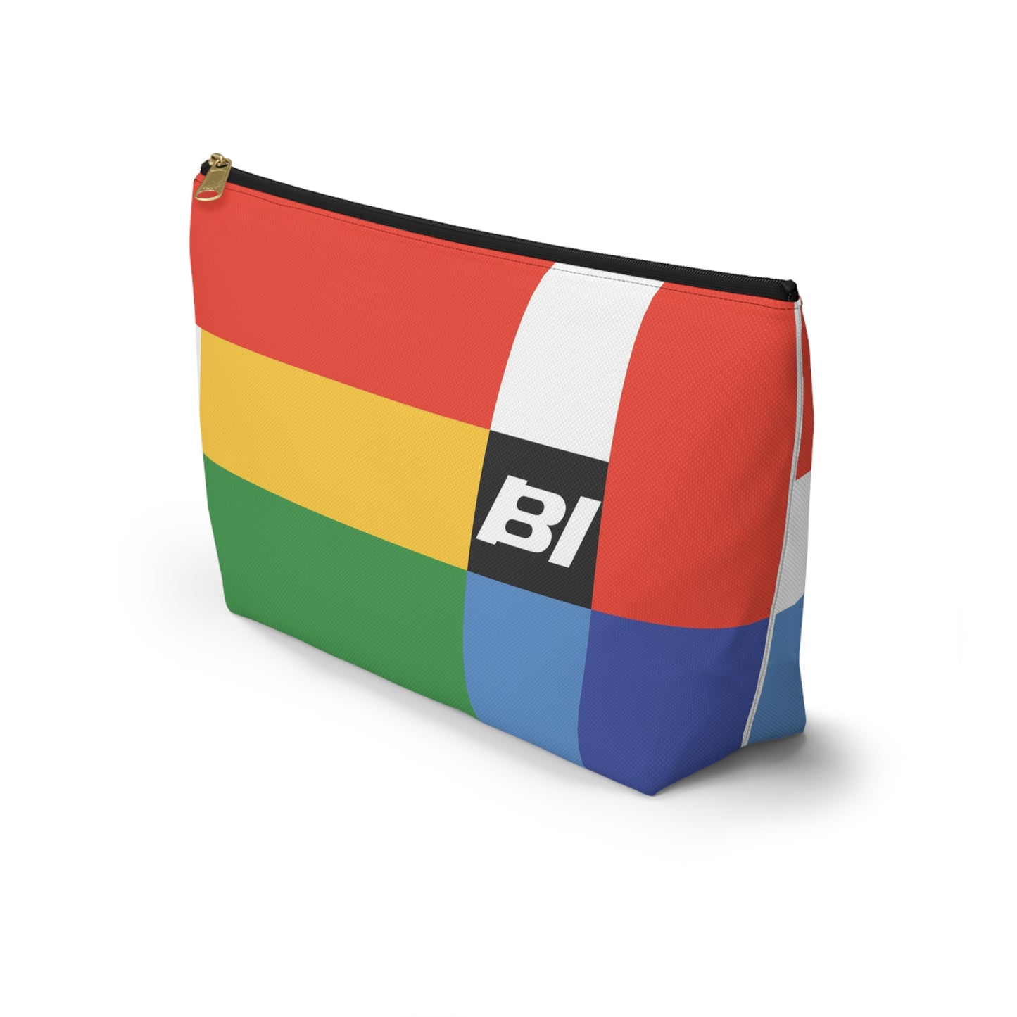 Braniff Inflight Accessory Toiletry Makeup Travel Pouch with T-bottom Alexander Girard Multi Color