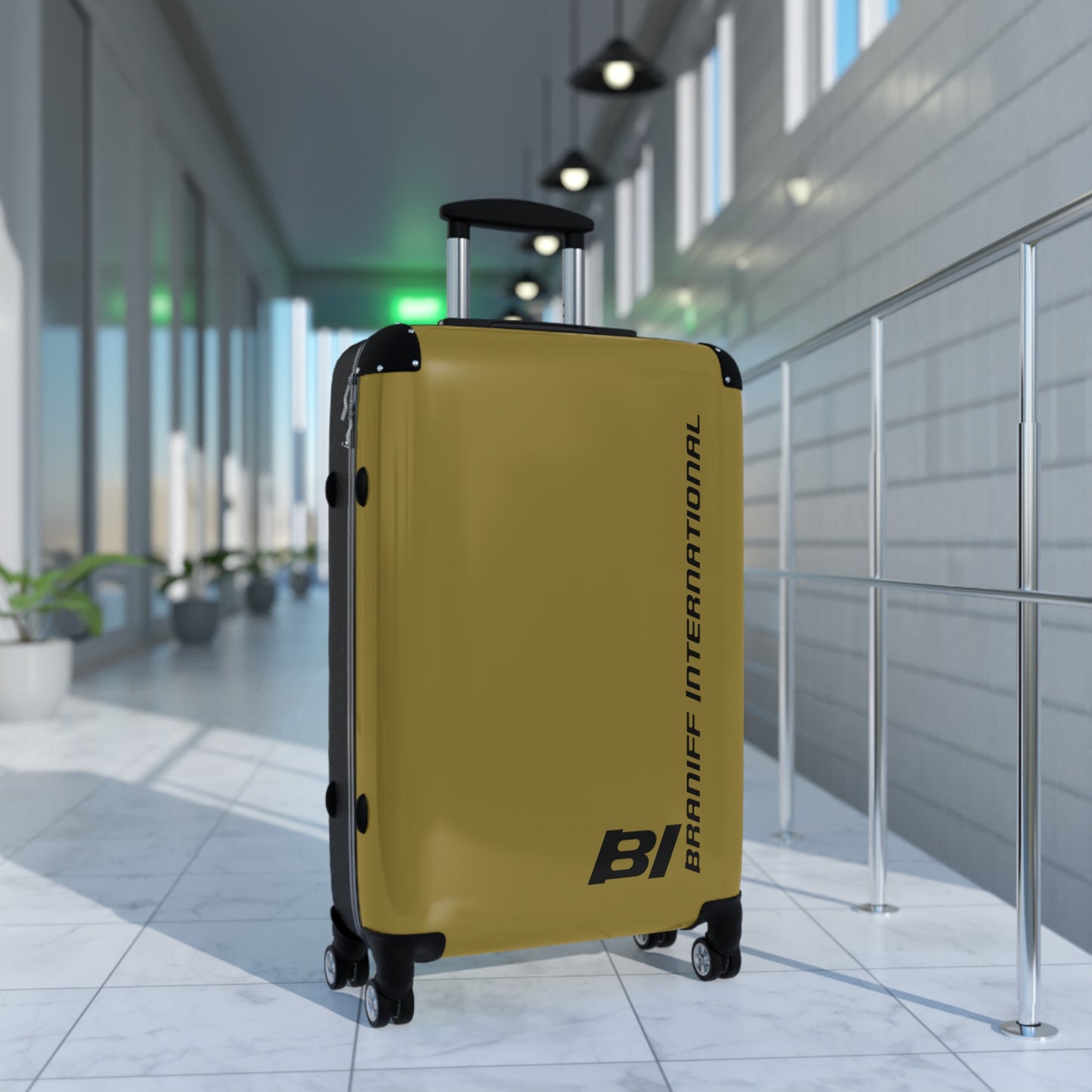 Braniff Ultra Space Jet Luggage Suitcase Braniff Alexander Girard Design End of the Plain Plane 1965 1967 Ochre
