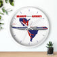 Wall Clock Braniff Lockheed L-188 Electra Jet with Route Map