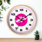 Wall Clock Braniff Boeing 727 Bulkhead with Bluebird of Happiness Pink