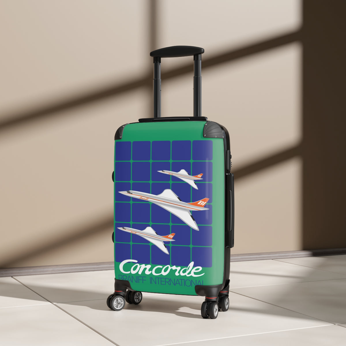 Braniff Ultra Space Jet Luggage Suitcase Concorde Green