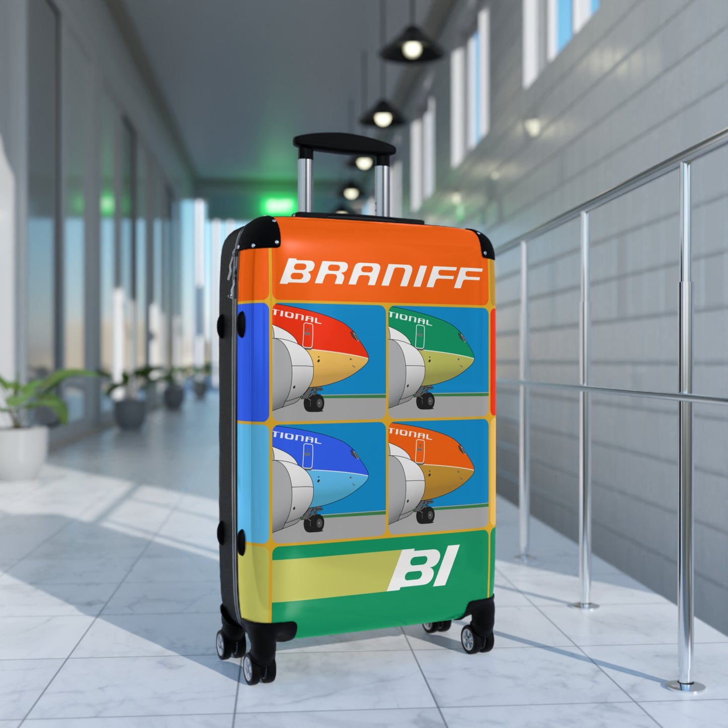Braniff Ultra Space Jet Luggage Suitcase Boeing 720 Two Tone Super Jets
