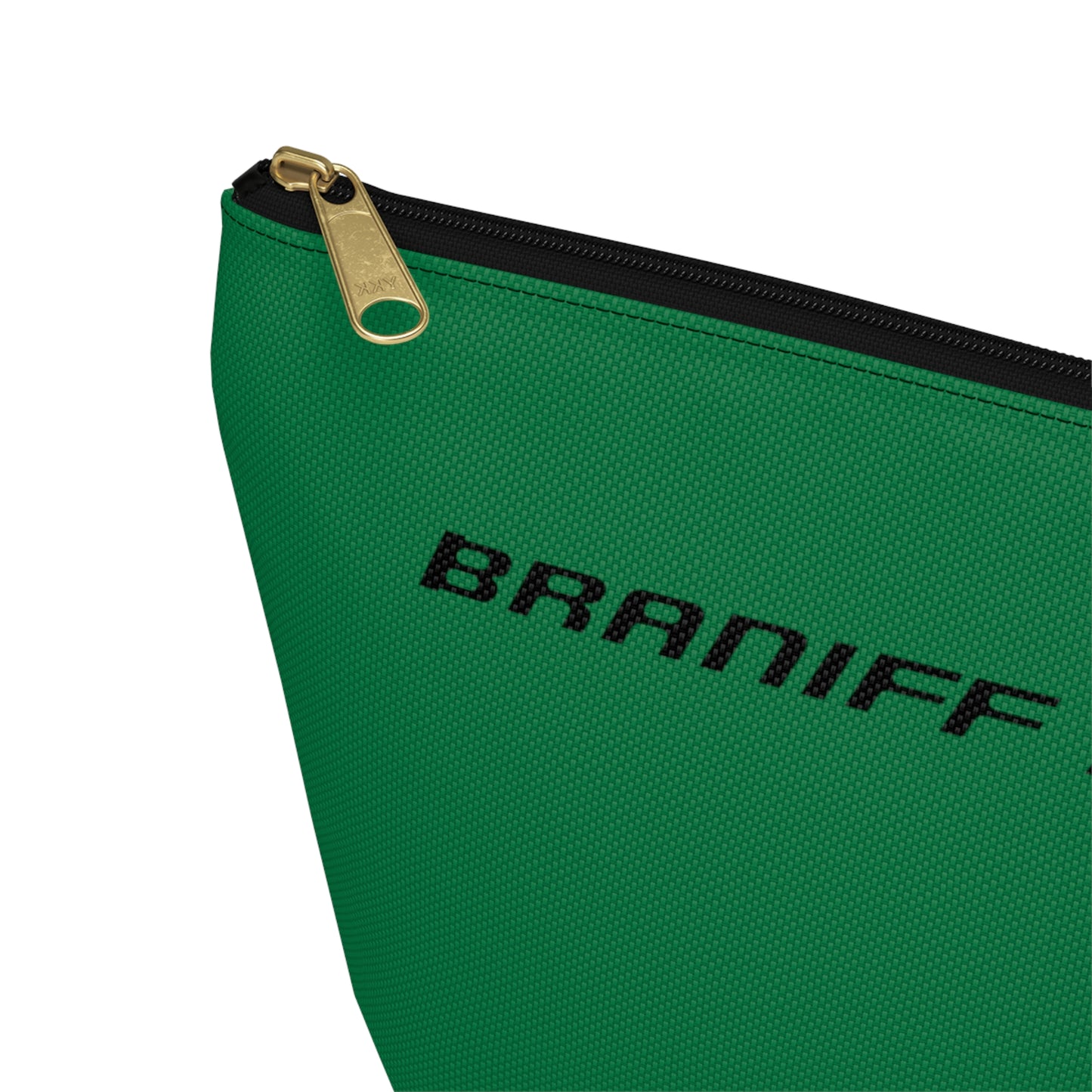 Braniff End of the Plain Bag Accessory Toiletry Makeup Travel Pouch Luggage with T-bottom Panagra Green