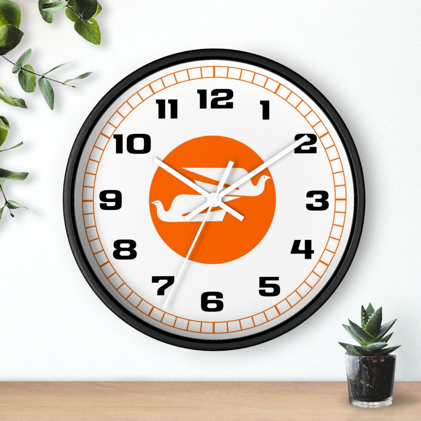 Wall Clock Braniff Boeing 727 Bulkhead with Bluebird of Happiness Orange