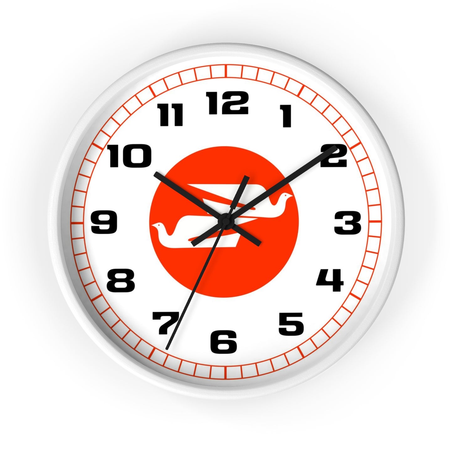 Wall Clock Braniff Boeing 727 Bulkhead with Bluebird of Happiness Red