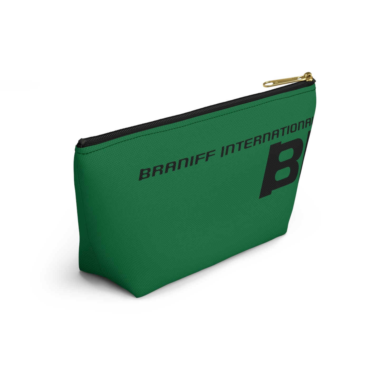 Braniff End of the Plain Bag Accessory Toiletry Makeup Travel Pouch Luggage with T-bottom Panagra Green