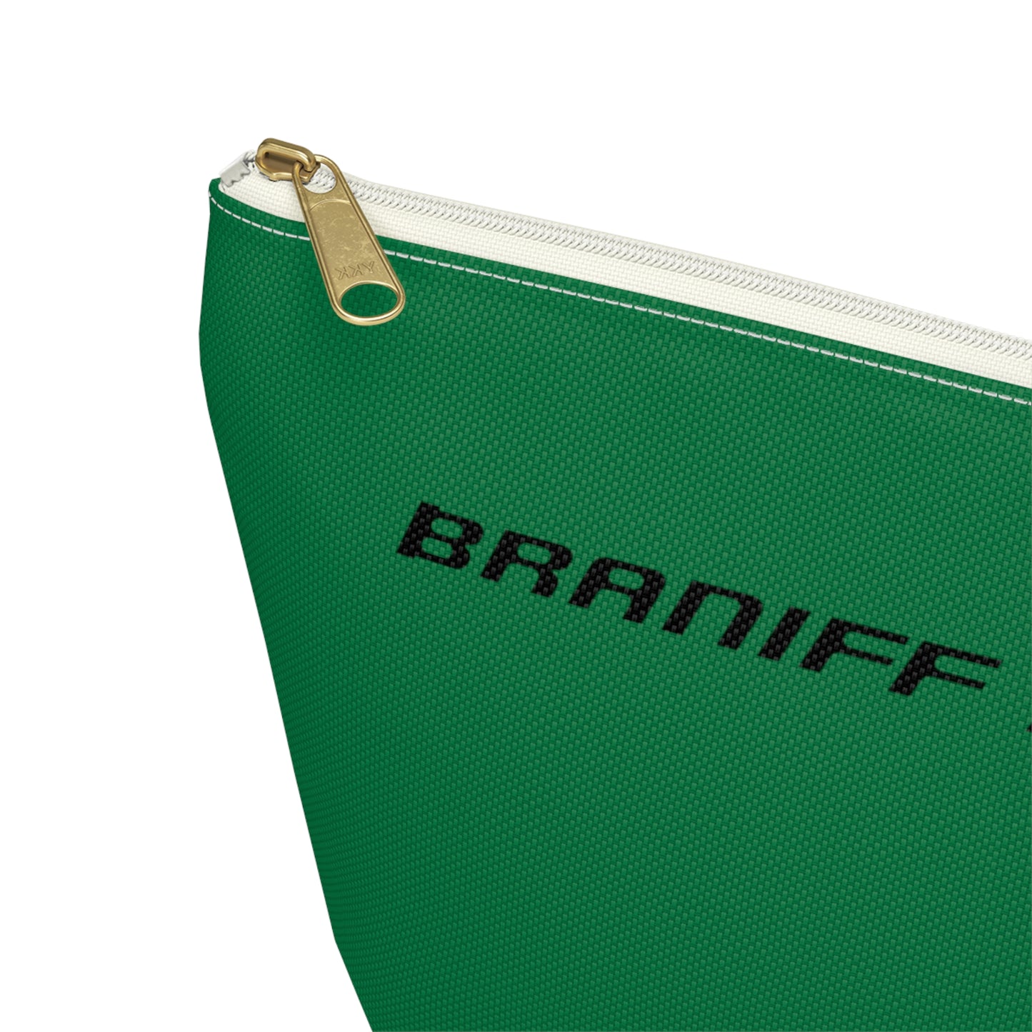 Braniff End of the Plain Bag Accessory Toiletry Makeup Travel Pouch Luggage with T-bottom Panagra Green