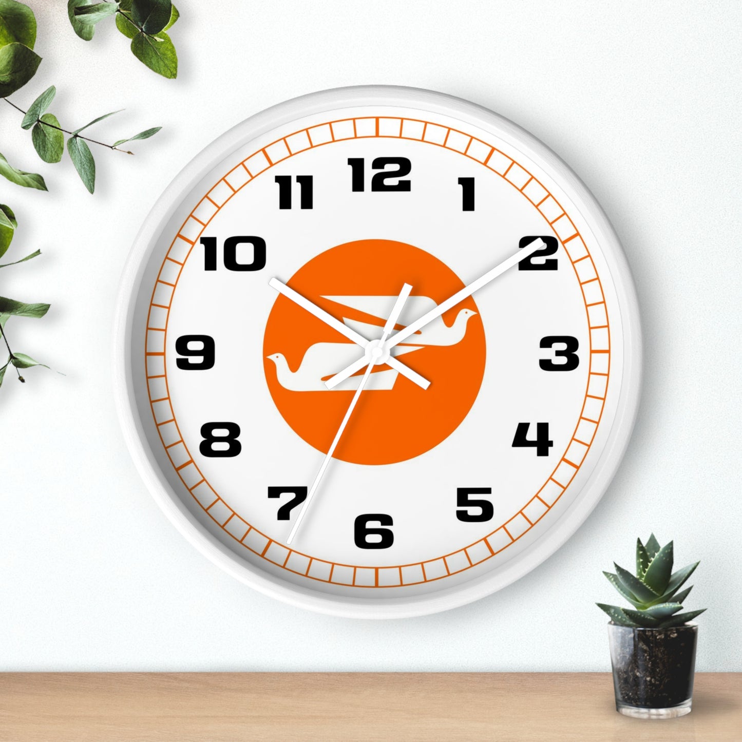 Wall Clock Braniff Boeing 727 Bulkhead with Bluebird of Happiness Orange
