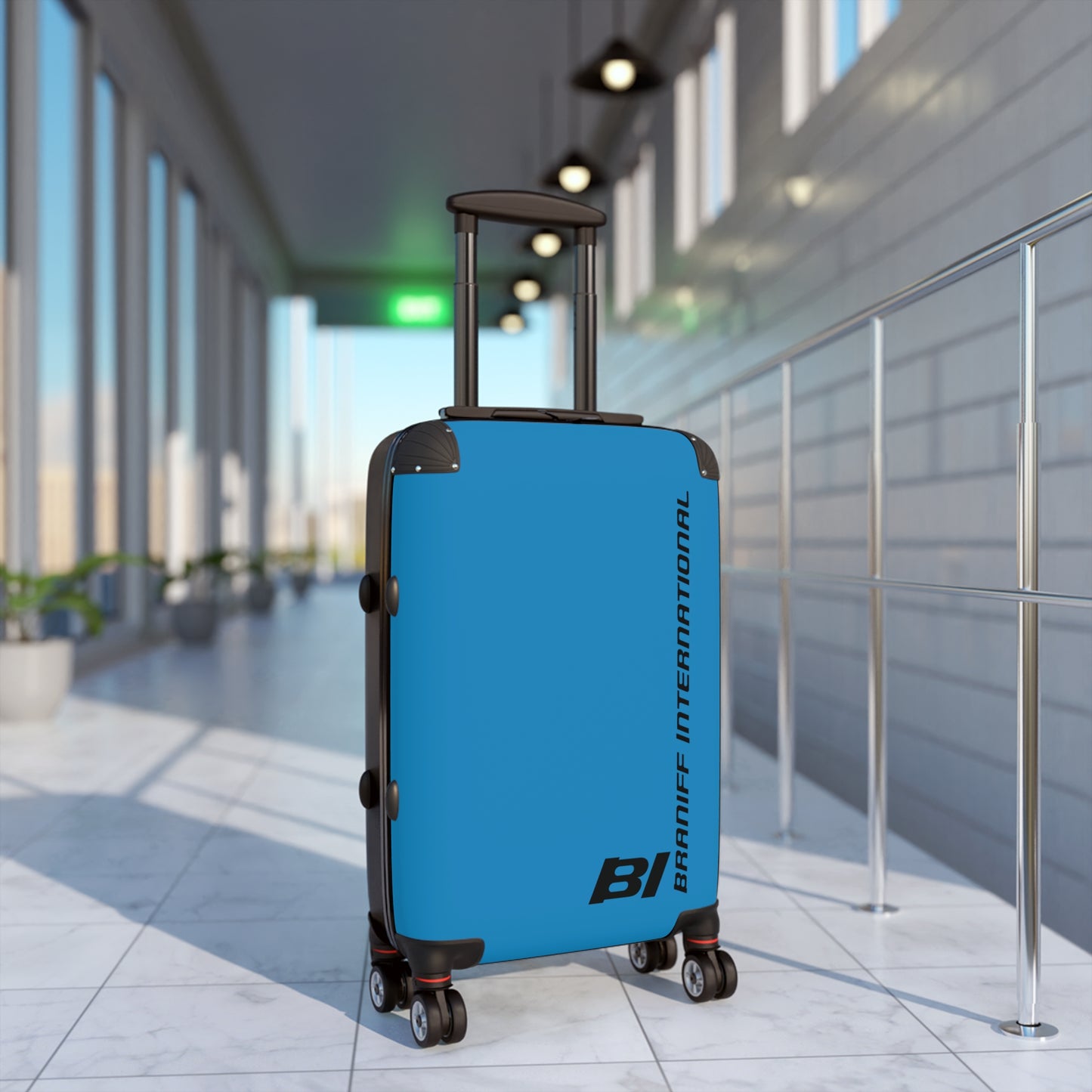 Braniff Ultra Space Jet Luggage Suitcase Braniff Alexander Girard Design End of the Plain Plane 1965 1967 New Medium Blue