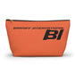 Braniff End of the Plain Bag Accessory Toiletry Makeup Travel Pouch with T-bottom Orange