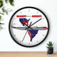 Wall Clock Braniff Lockheed L-188 Electra Jet with Route Map
