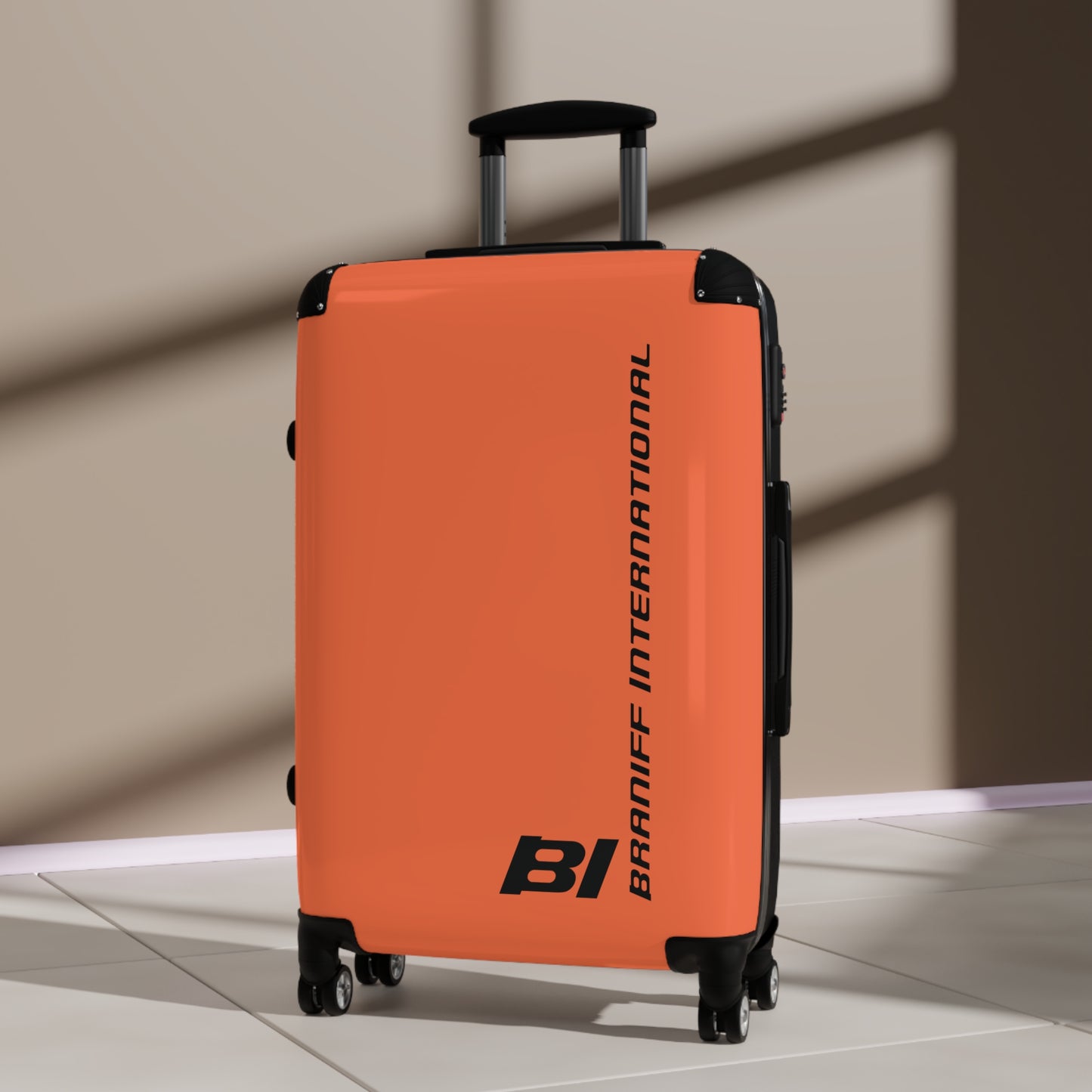 Braniff Ultra Space Jet Luggage Suitcase Braniff Alexander Girard Design End of the Plain Plane 1965 1967 Orange