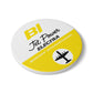 Braniff Ceramic Coaster with Cork Backing EOTPP Lockheed L-188 Electra 1965 Yellow