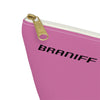 Braniff End of the Plain Bag Accessory Toiletry Makeup Travel Pouch Luggage with T-bottom Pink