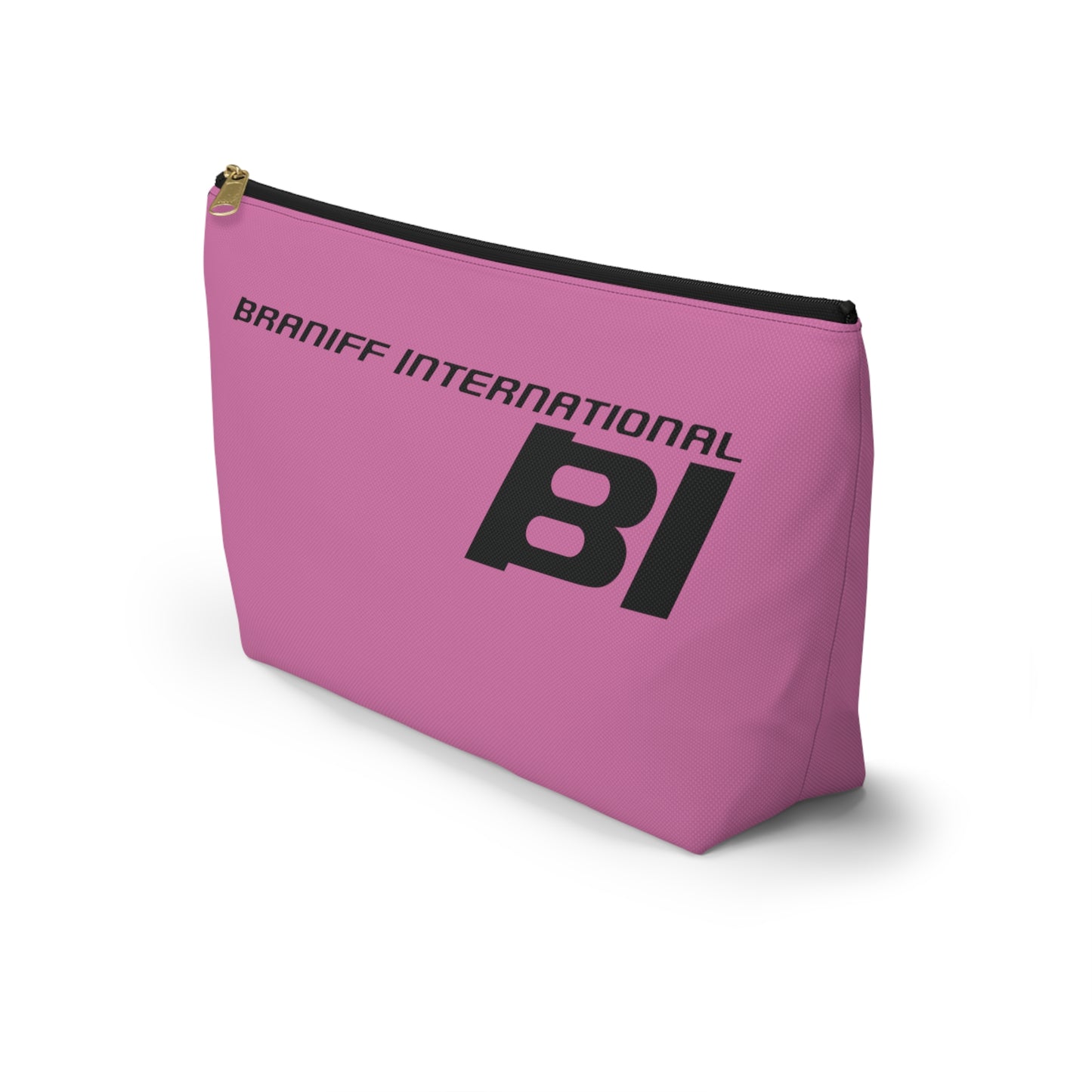 Braniff End of the Plain Bag Accessory Toiletry Makeup Travel Pouch Luggage with T-bottom Pink
