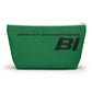 Braniff End of the Plain Bag Accessory Toiletry Makeup Travel Pouch Luggage with T-bottom Panagra Green