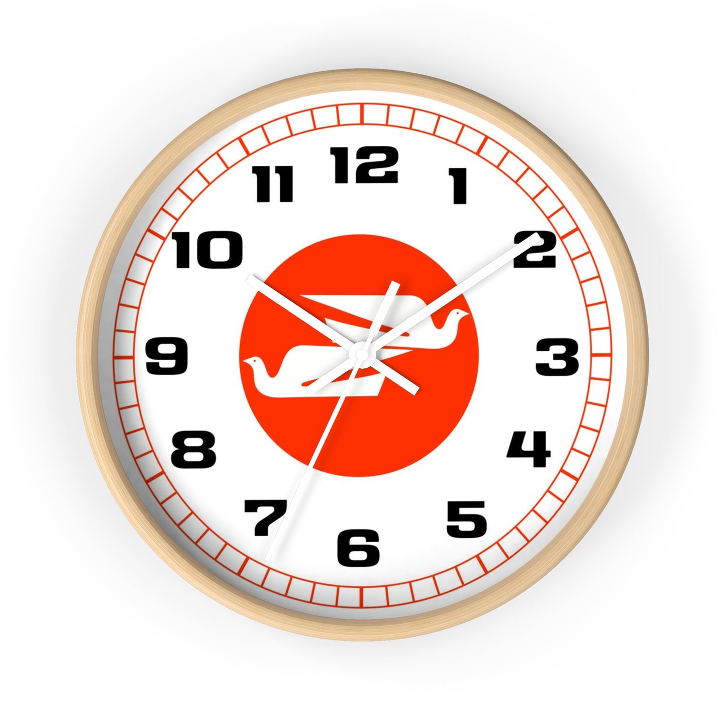Wall Clock Braniff Boeing 727 Bulkhead with Bluebird of Happiness Red
