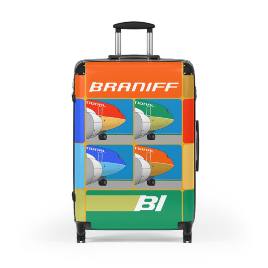 Braniff Ultra Space Jet Luggage Suitcase Boeing 720 Two Tone Super Jets