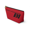 Braniff End of the Plain Bag Accessory Toiletry Makeup Travel Pouch with T-bottom Red
