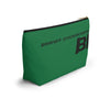Braniff End of the Plain Bag Accessory Toiletry Makeup Travel Pouch Luggage with T-bottom Panagra Green