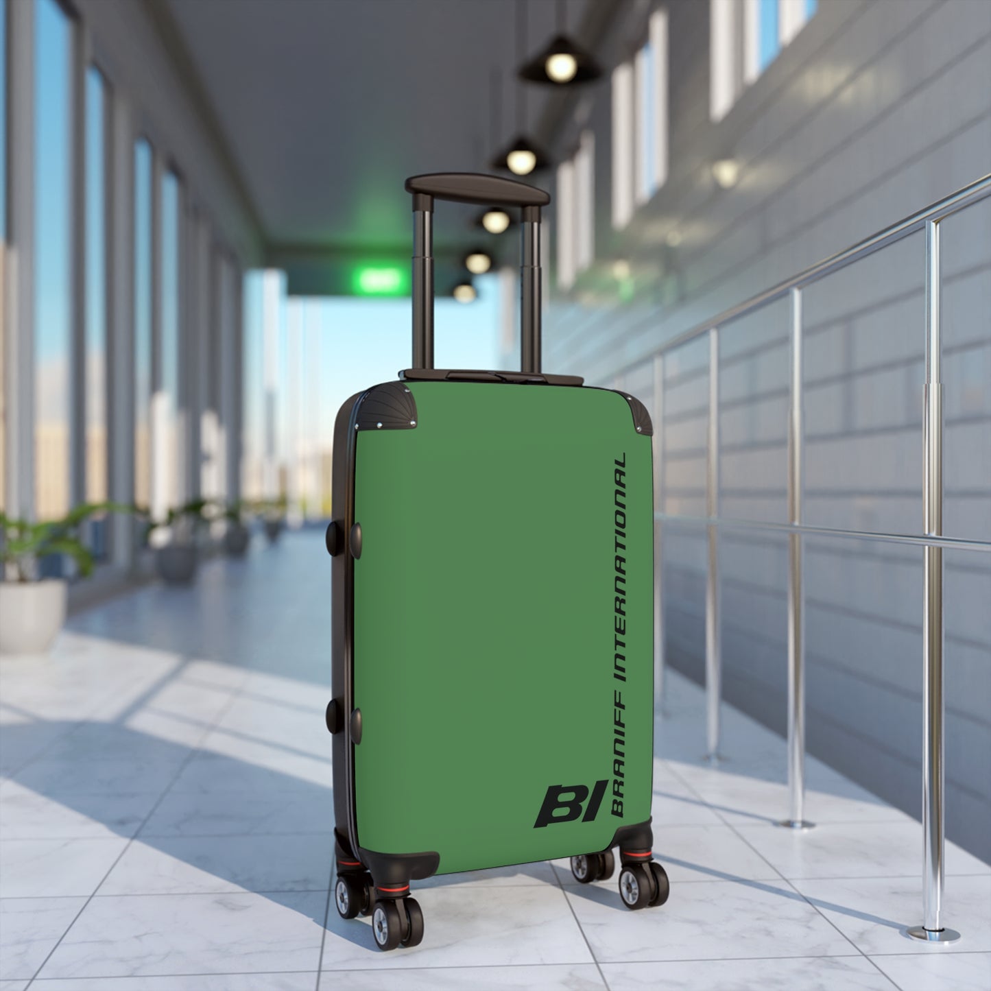 Braniff Ultra Space Jet Luggage Suitcase Braniff Alexander Girard Design End of the Plain Plane 1965 1967 Panagra Green