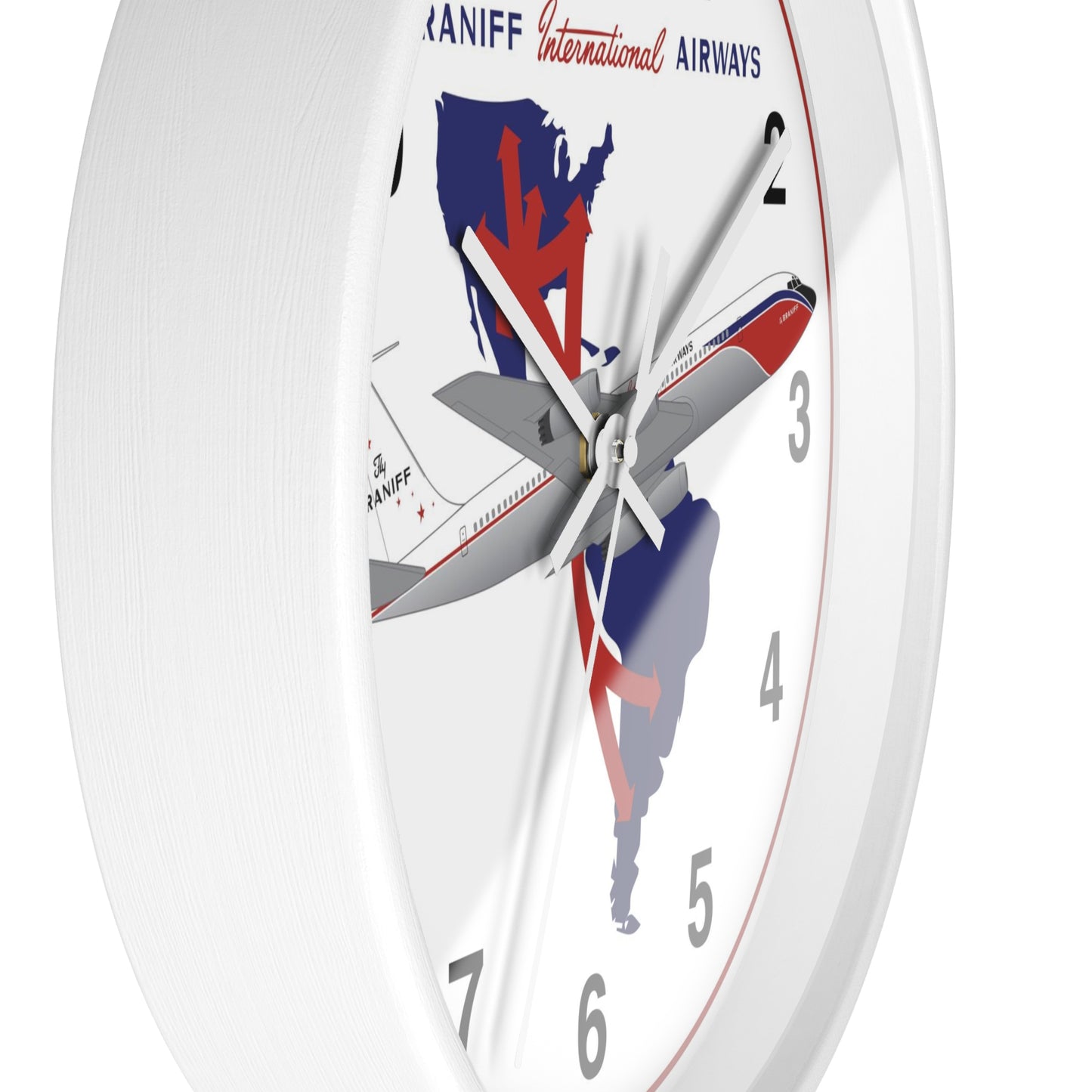 Wall Clock Braniff 707-227 El Dorado Super Jet with Route Map