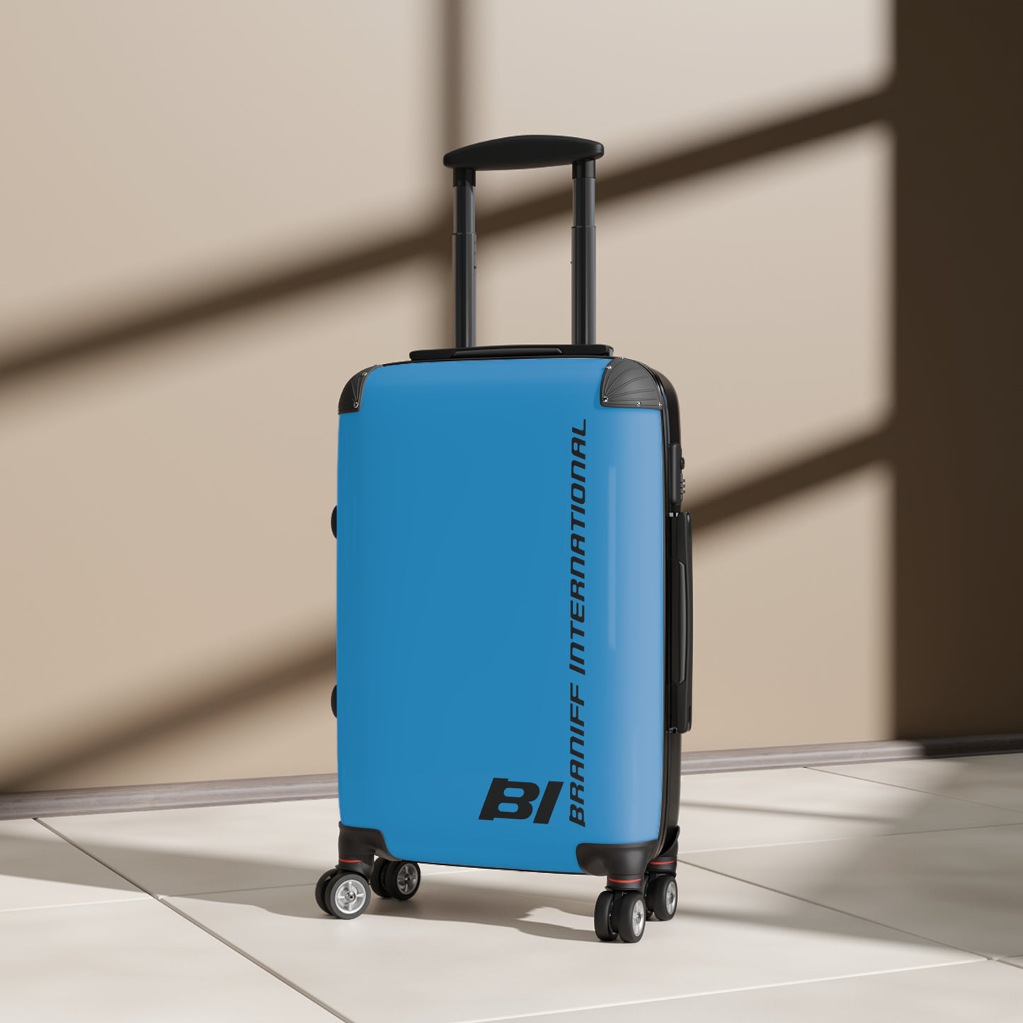 Braniff Ultra Space Jet Luggage Suitcase Braniff Alexander Girard Design End of the Plain Plane 1965 1967 New Medium Blue