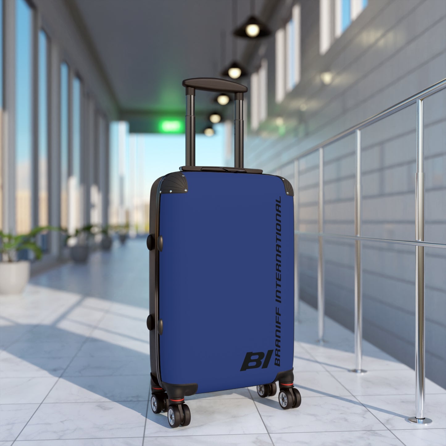 Braniff Ultra Space Jet Luggage Suitcase Braniff Alexander Girard Design End of the Plain Plane 1965 1967 New Dark Blue
