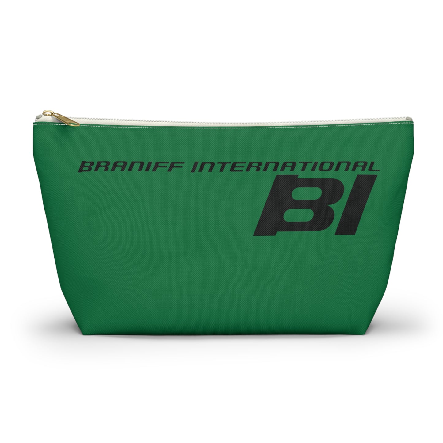 Braniff End of the Plain Bag Accessory Toiletry Makeup Travel Pouch Luggage with T-bottom Panagra Green