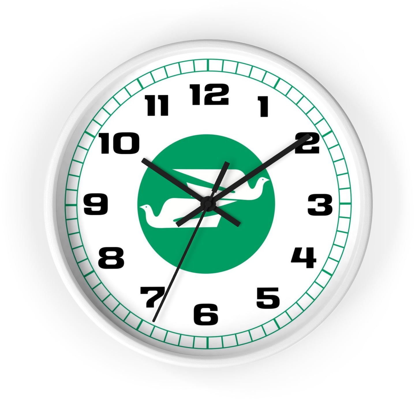 Wall Clock Braniff Boeing 727 Bulkhead with Bluebird of Happiness Green