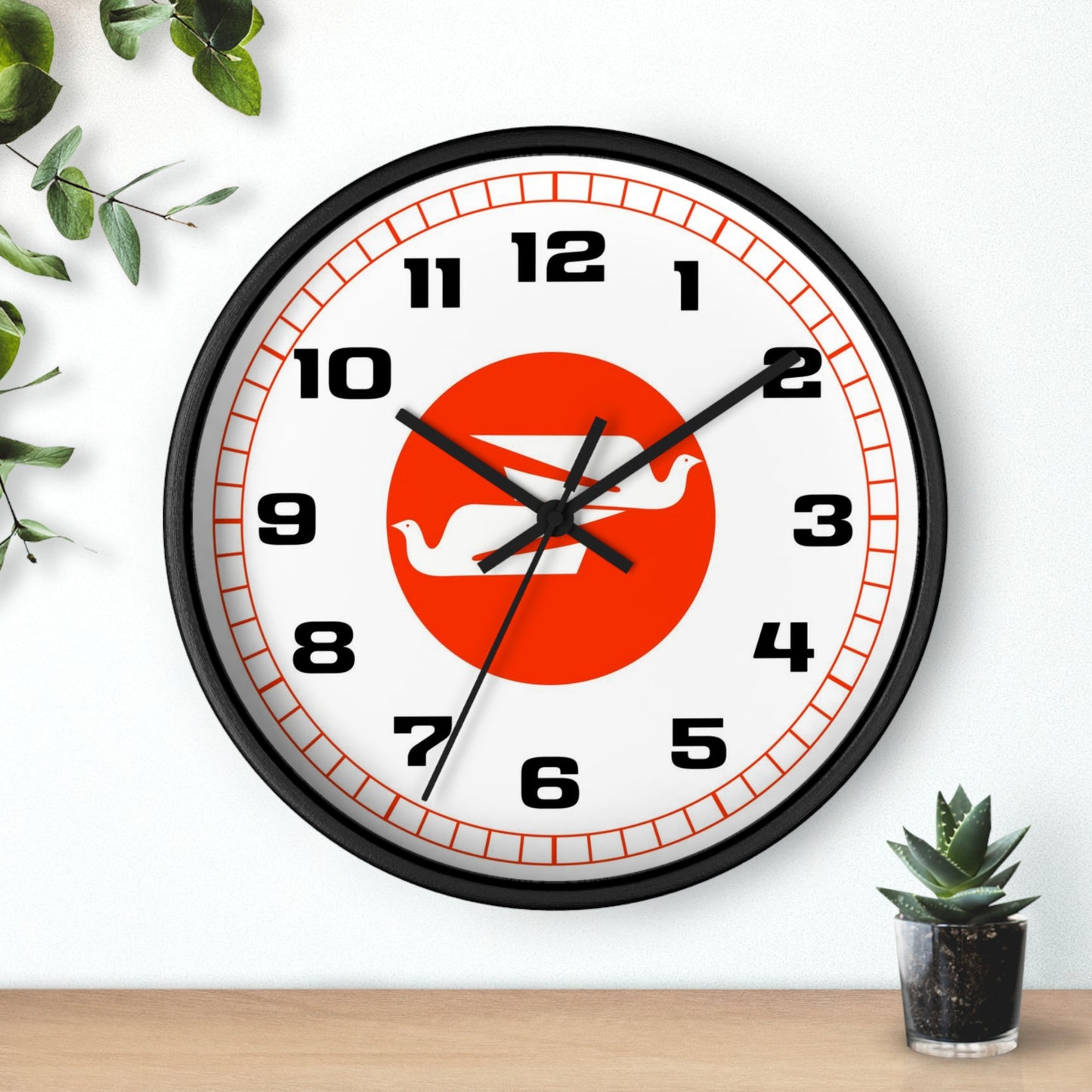 Wall Clock Braniff Boeing 727 Bulkhead with Bluebird of Happiness Red