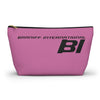 Braniff End of the Plain Bag Accessory Toiletry Makeup Travel Pouch Luggage with T-bottom Pink