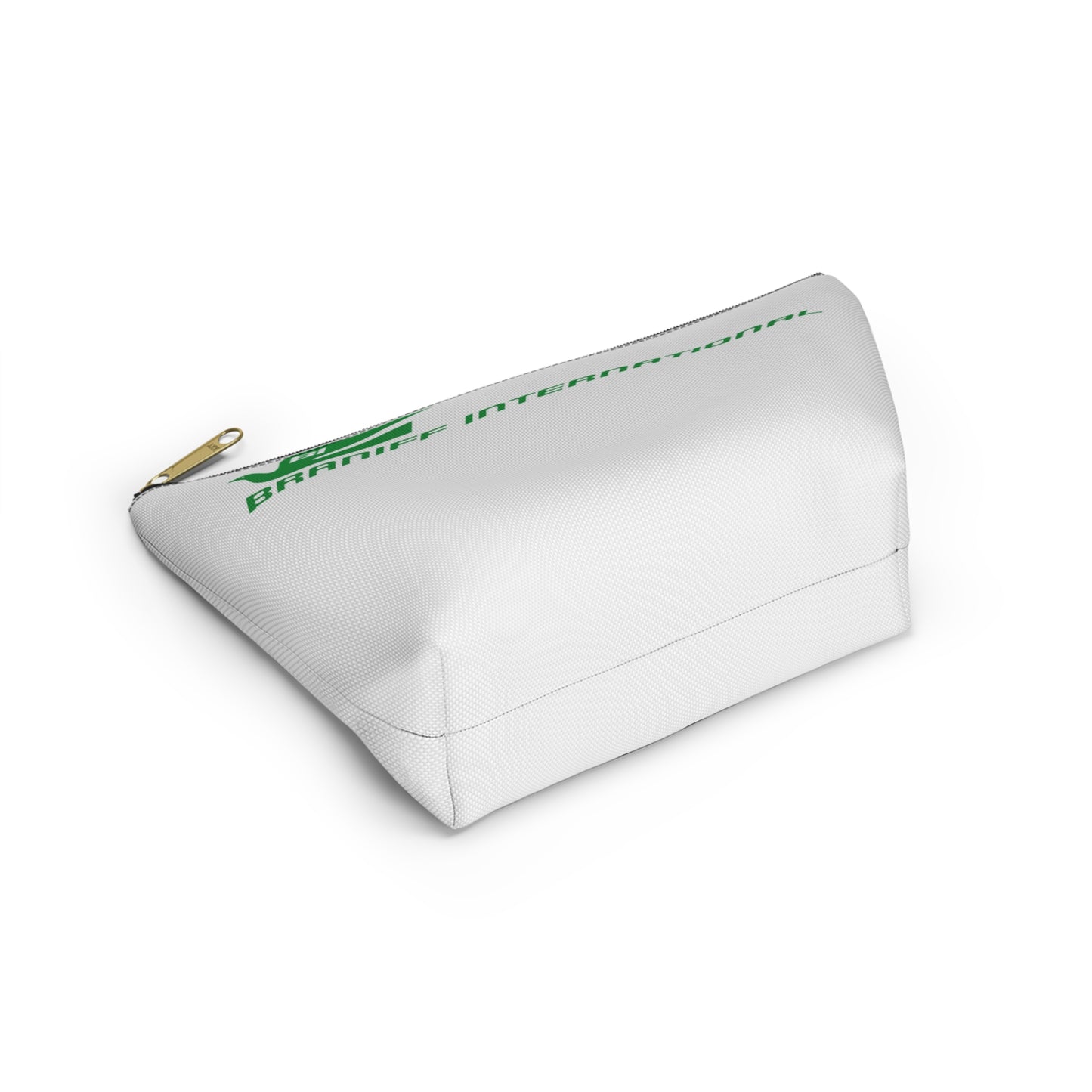 Braniff Inflight Accessory Toiletry Makeup Travel Pouch with T-bottom Bluebird of Happiness Panagra Green