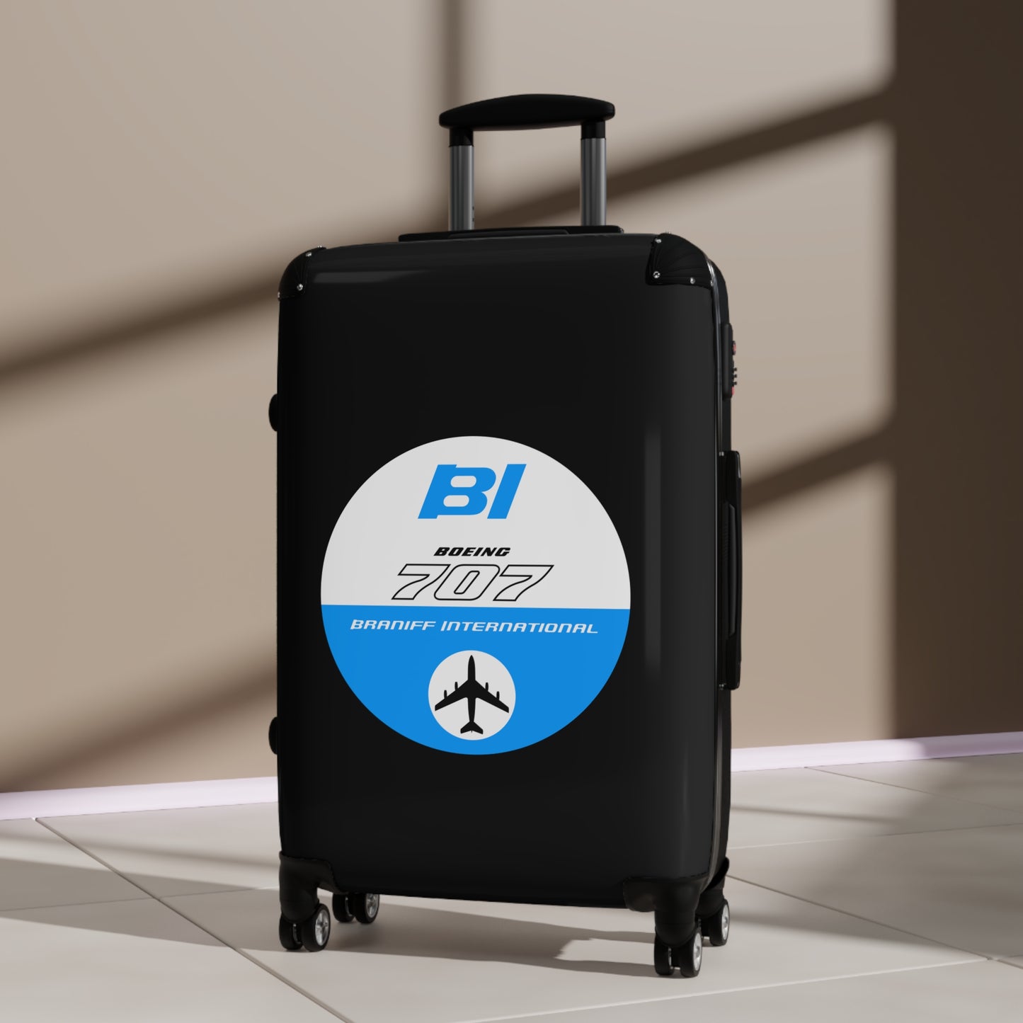 Braniff Luggage Suitcase EOTPP End of the Plain Plane Boeing 707 1965 Blue