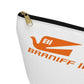 Braniff Inflight Accessory Toiletry Makeup Travel Pouch with T-bottom Bluebird of Happiness Orange