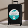 Braniff Luggage Suitcase EOTPP End of the Plain Plane Boeing 727 Circle Logo 1965 Turquoise