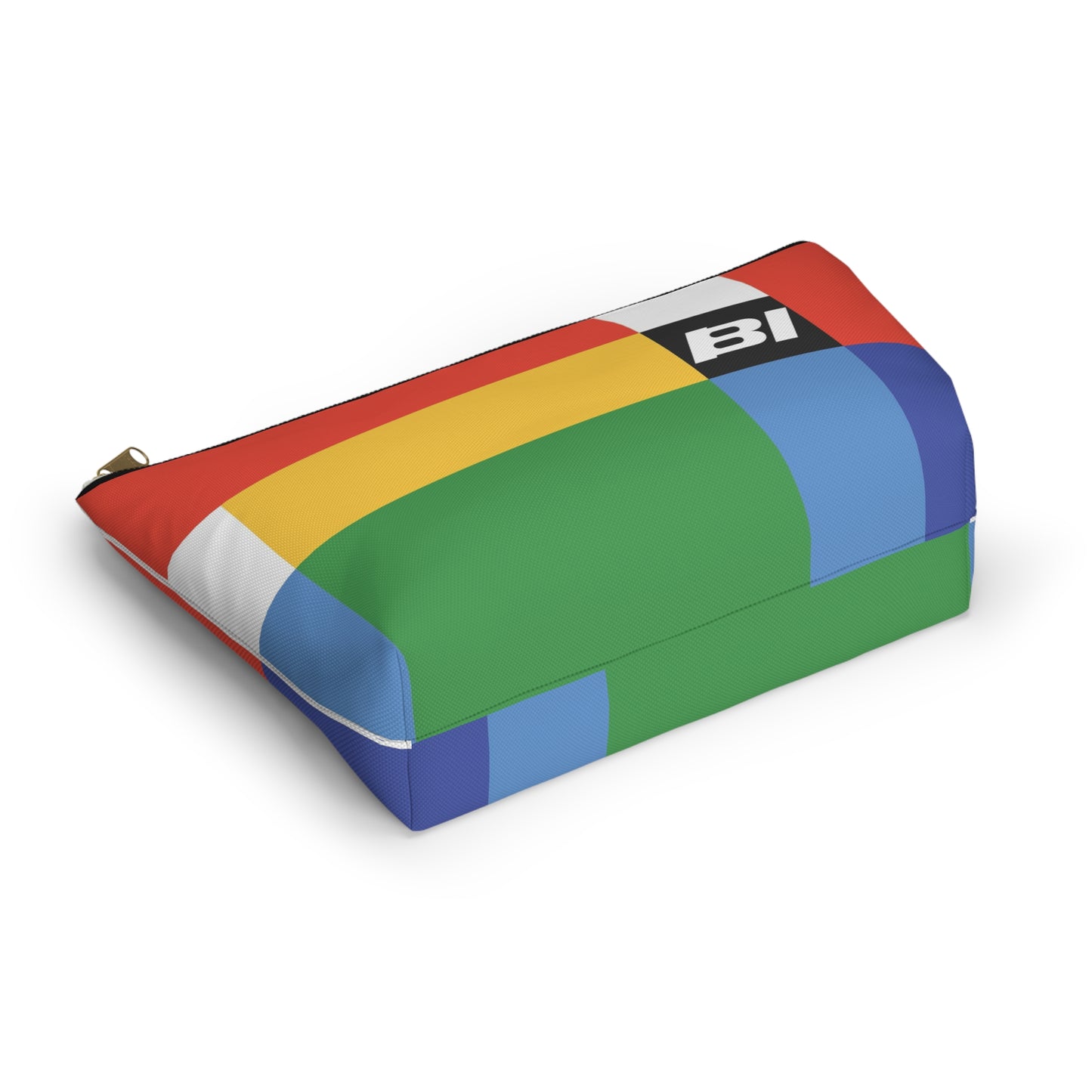 Braniff Inflight Accessory Toiletry Makeup Travel Pouch with T-bottom Alexander Girard Multi Color