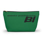 Braniff End of the Plain Bag Accessory Toiletry Makeup Travel Pouch Luggage with T-bottom Panagra Green