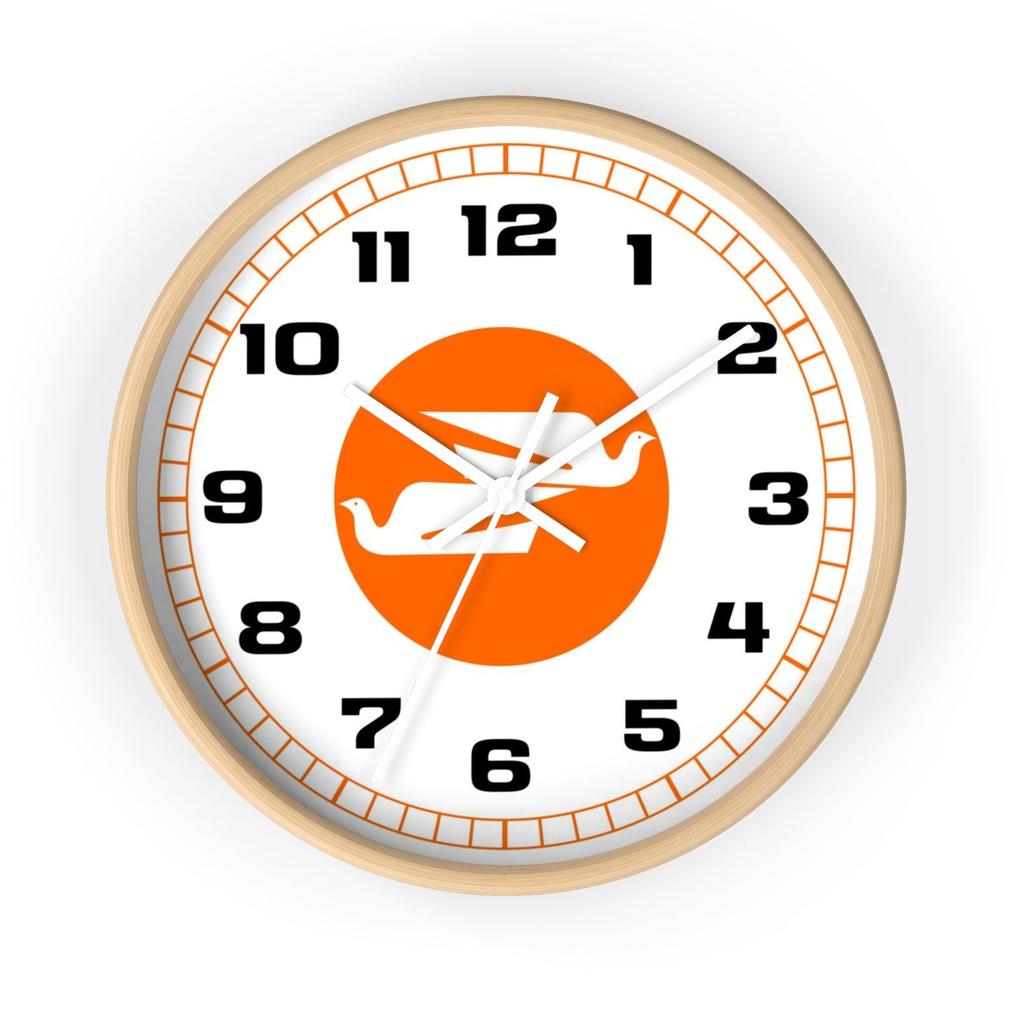 Wall Clock Braniff Boeing 727 Bulkhead with Bluebird of Happiness Orange