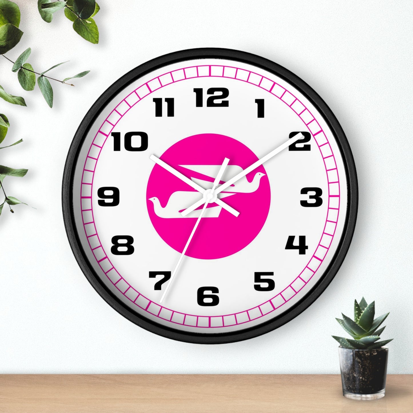 Wall Clock Braniff Boeing 727 Bulkhead with Bluebird of Happiness Pink