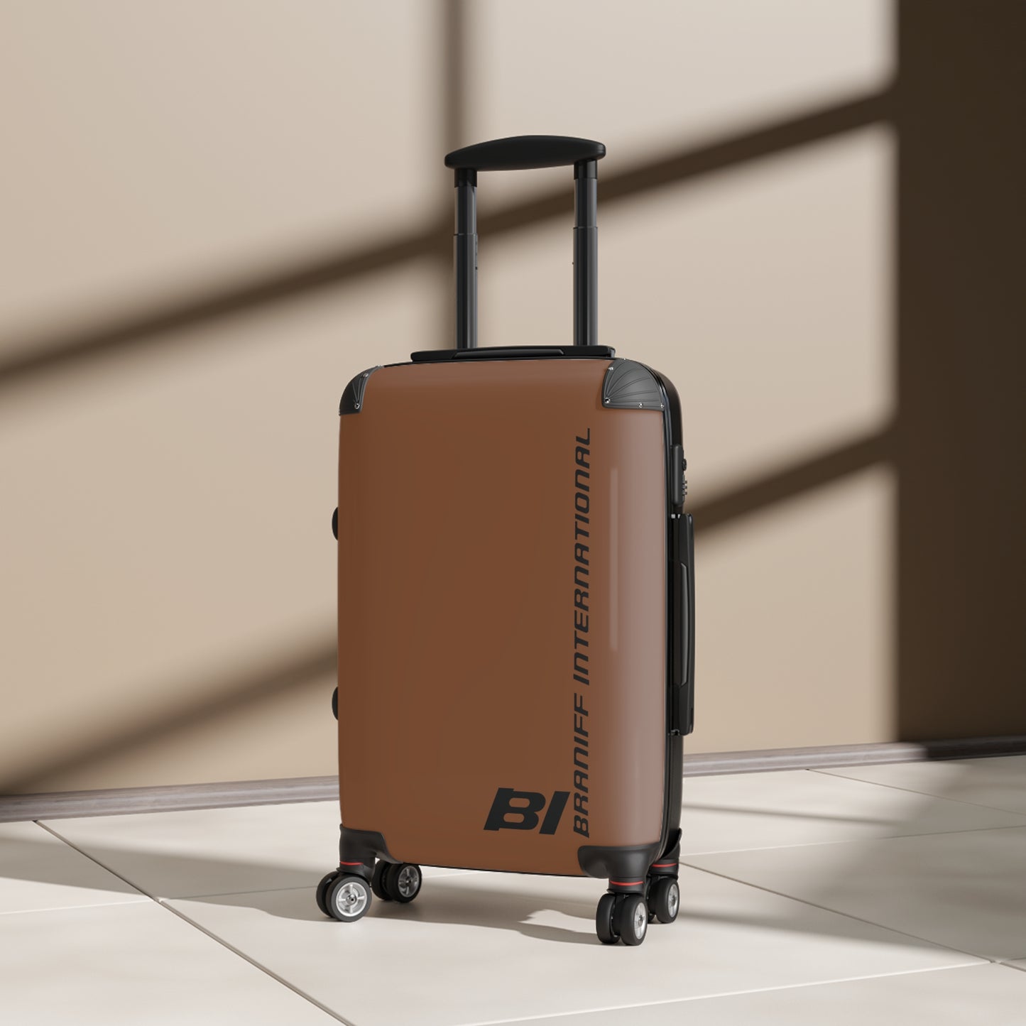 Braniff Ultra Space Jet Luggage Suitcase Braniff Alexander Girard Design End of the Plain Plane 1965 1967 Brown