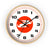 Wall Clock Braniff Boeing 727 Bulkhead with Bluebird of Happiness Red