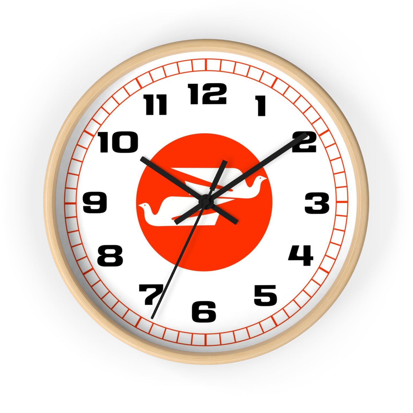 Wall Clock Braniff Boeing 727 Bulkhead with Bluebird of Happiness Red