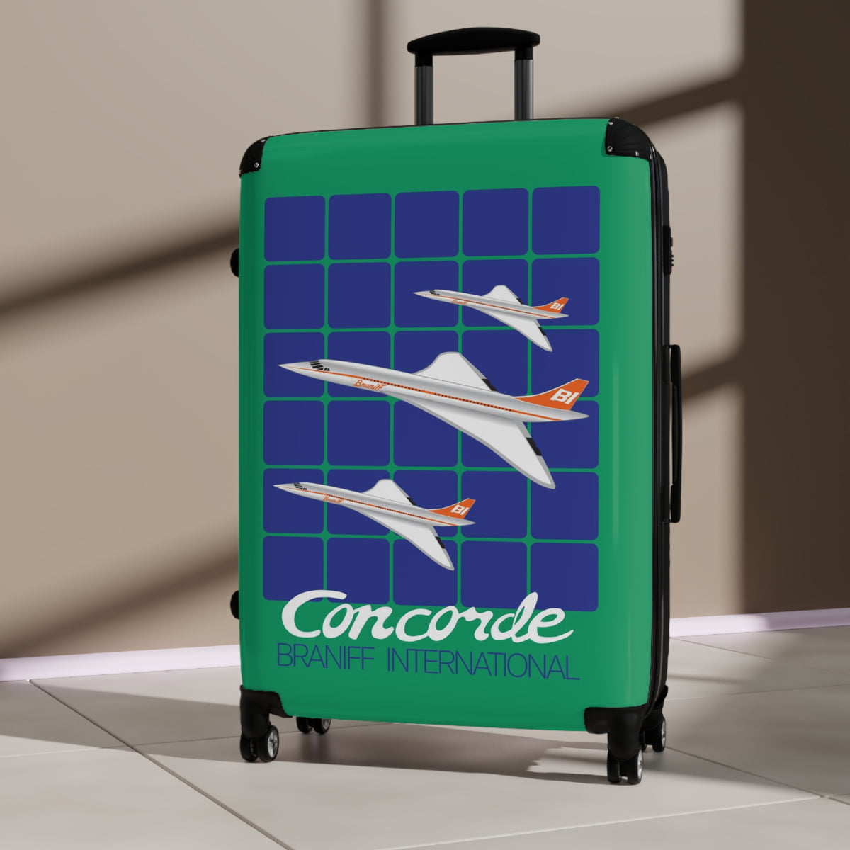 Braniff Ultra Space Jet Luggage Suitcase Concorde Green