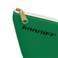 Braniff End of the Plain Bag Accessory Toiletry Makeup Travel Pouch Luggage with T-bottom Panagra Green