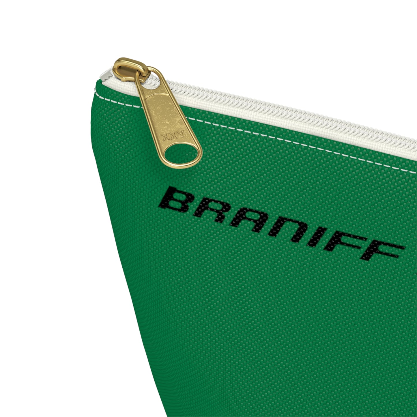 Braniff End of the Plain Bag Accessory Toiletry Makeup Travel Pouch Luggage with T-bottom Panagra Green