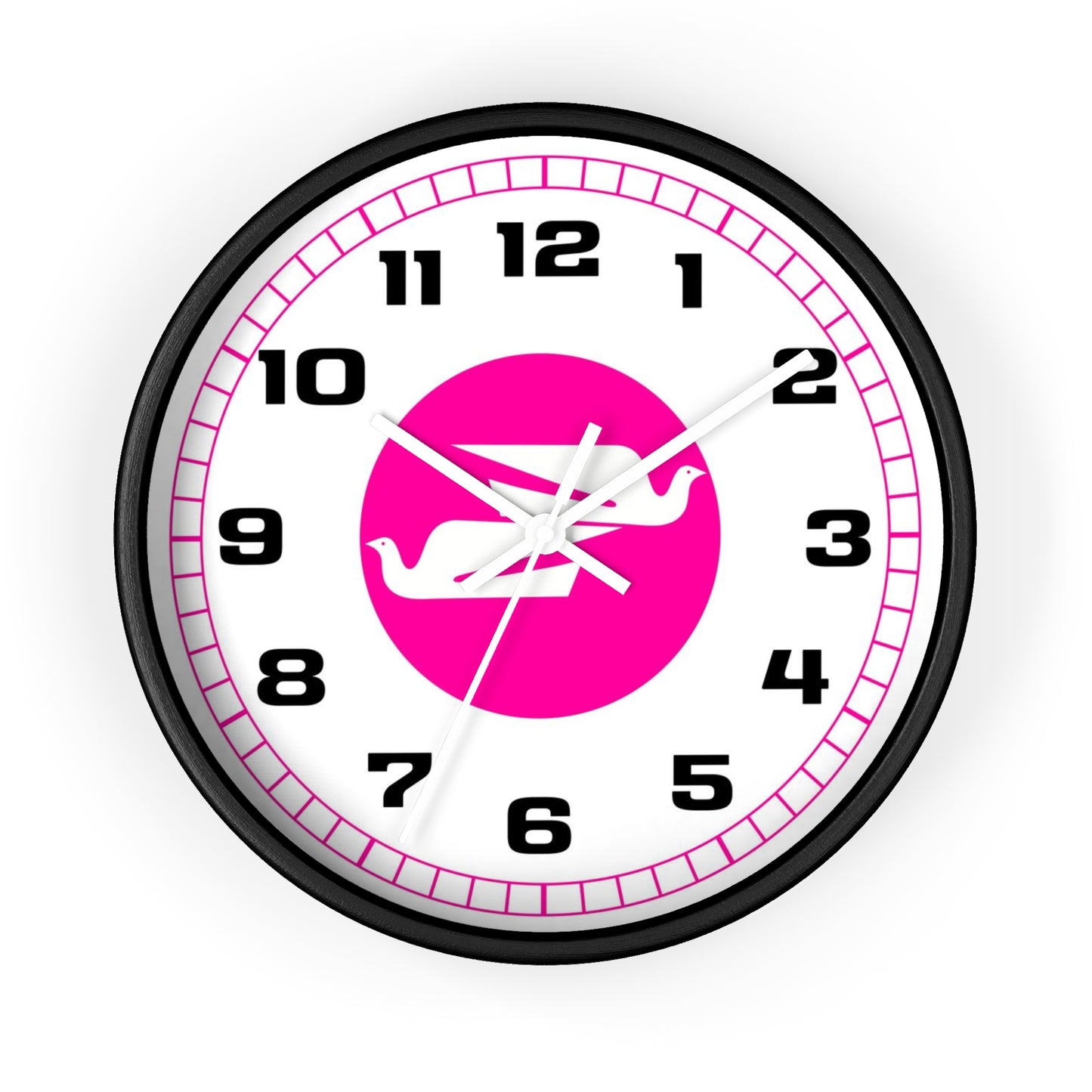 Wall Clock Braniff Boeing 727 Bulkhead with Bluebird of Happiness Pink