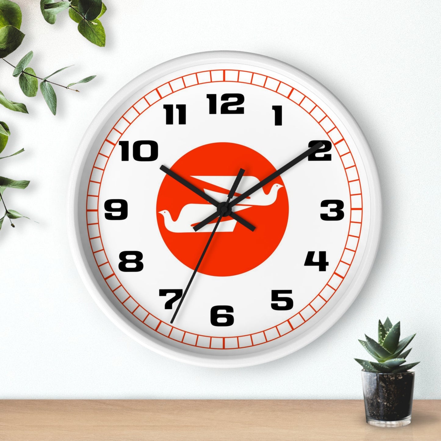 Wall Clock Braniff Boeing 727 Bulkhead with Bluebird of Happiness Red