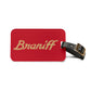 Luggage Tag Personalized Original Braniff Ultra Terra Cotta 1978