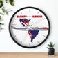 Wall Clock Braniff Lockheed L-188 Electra Jet with Route Map